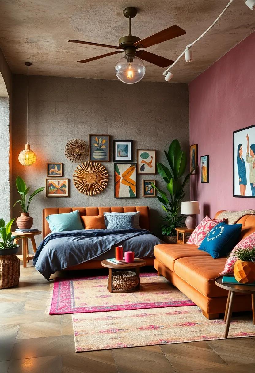 Curate a collection of eclectic souvenirs or art pieces to tell your personal story