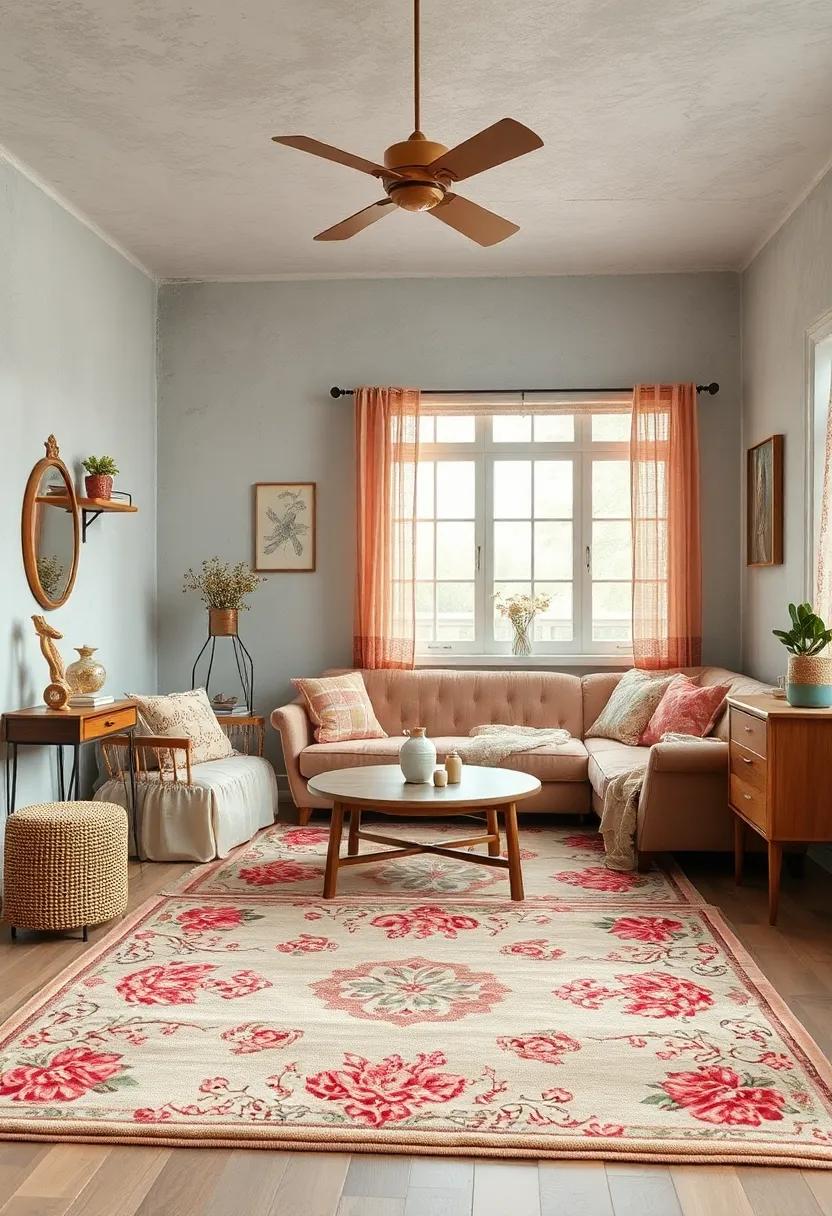 Soft-Washed Vintage Rugs Featuring Floral Patterns Bringing Warmth and Charm to the Floors