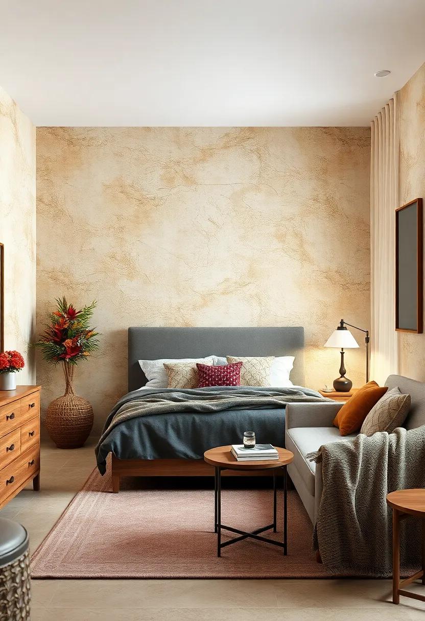 Old World textures: Wallpaper with ‌faux textures ⁤like parchment⁣ or plaster‌ adds a tactile vintage appeal