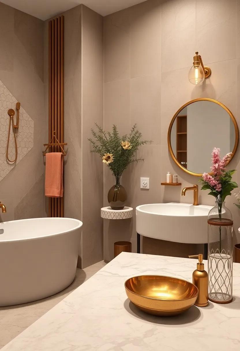 Elegant Brass Soap Dishes⁤ and Toothbrush Holders