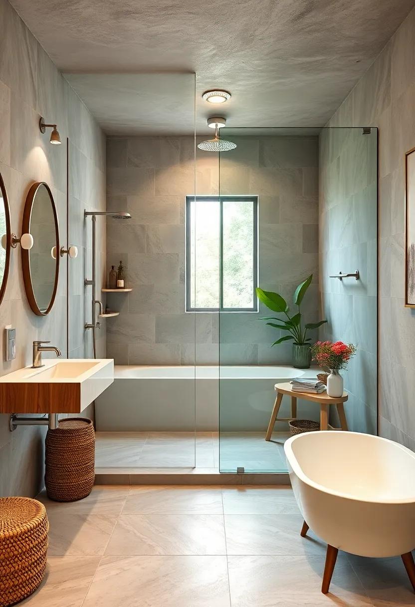 Frameless⁢ Glass‍ Shower ⁢doors ‍with Classic Nickel Hardware