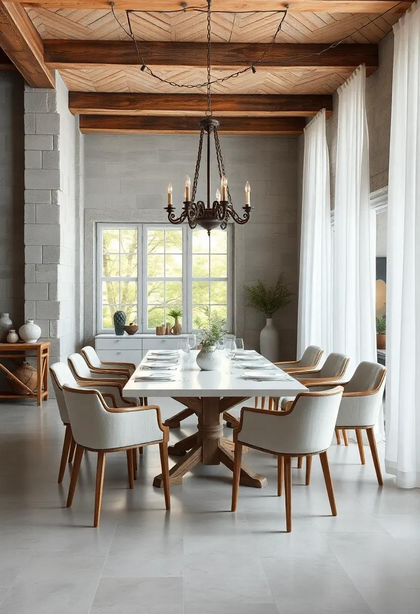 Blend ‍Vintage elements like Antique Chandeliers with ​Contemporary White Tables