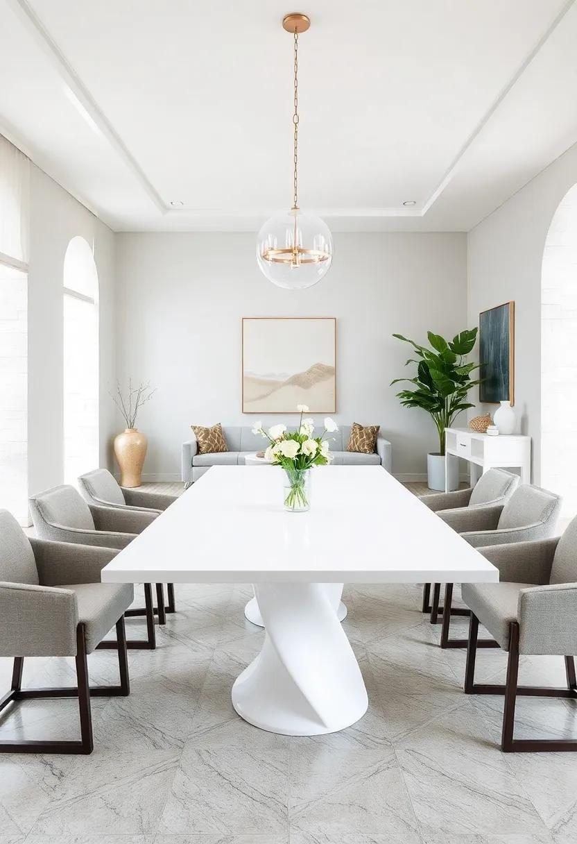 Choose White Tables ⁢with Sculptural ⁤Bases ‌to‌ Add Artistic ‌Flair to Your Dining Area