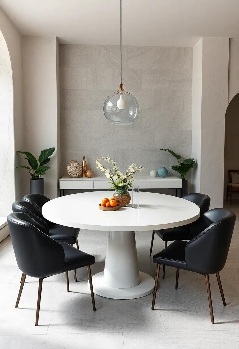 Keep It‌ Classic with White ​Tables and Black Leather Dining Chairs ⁤for Timeless ⁤Style