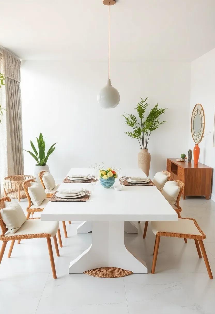 Layer Textures with⁣ a ​White Table, Woven ⁣Placemats,⁣ and Linen Napkins for ​Organic Warmth