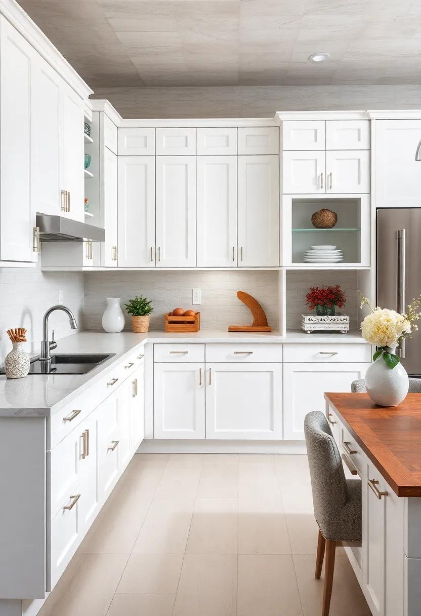 Sleek White Cabinets with‌ Chrome⁣ Hardware⁣ for ⁤Modern Edge