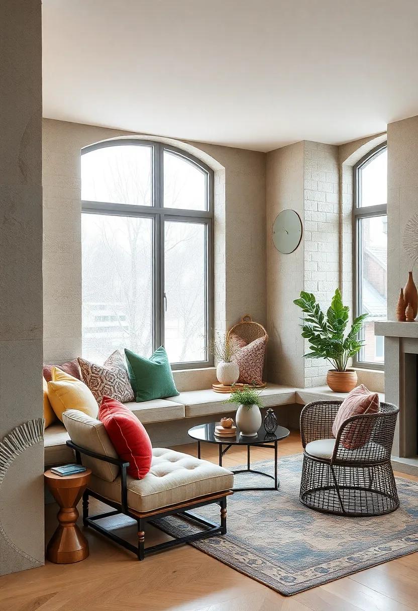 Design Nooks with window Seats and Plush ⁤Cushions