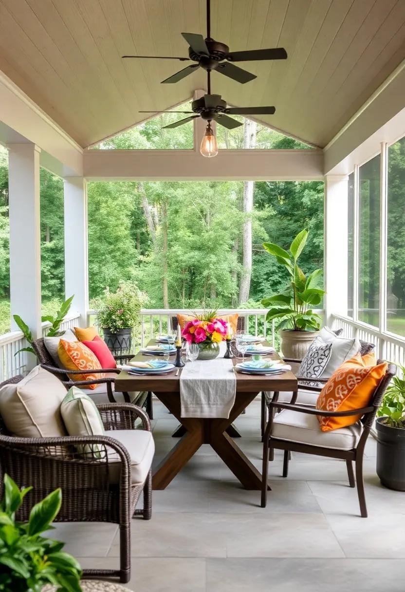 25 Stunning Screened Porch Dining Centerpiece Ideas to Elevate Your Outdoor Meals