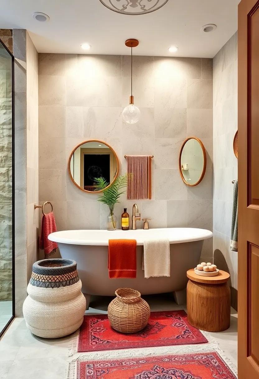 23 Stunning Boho Bathroom Decor Ideas Featuring Vintage Mirrors for Timeless Charm