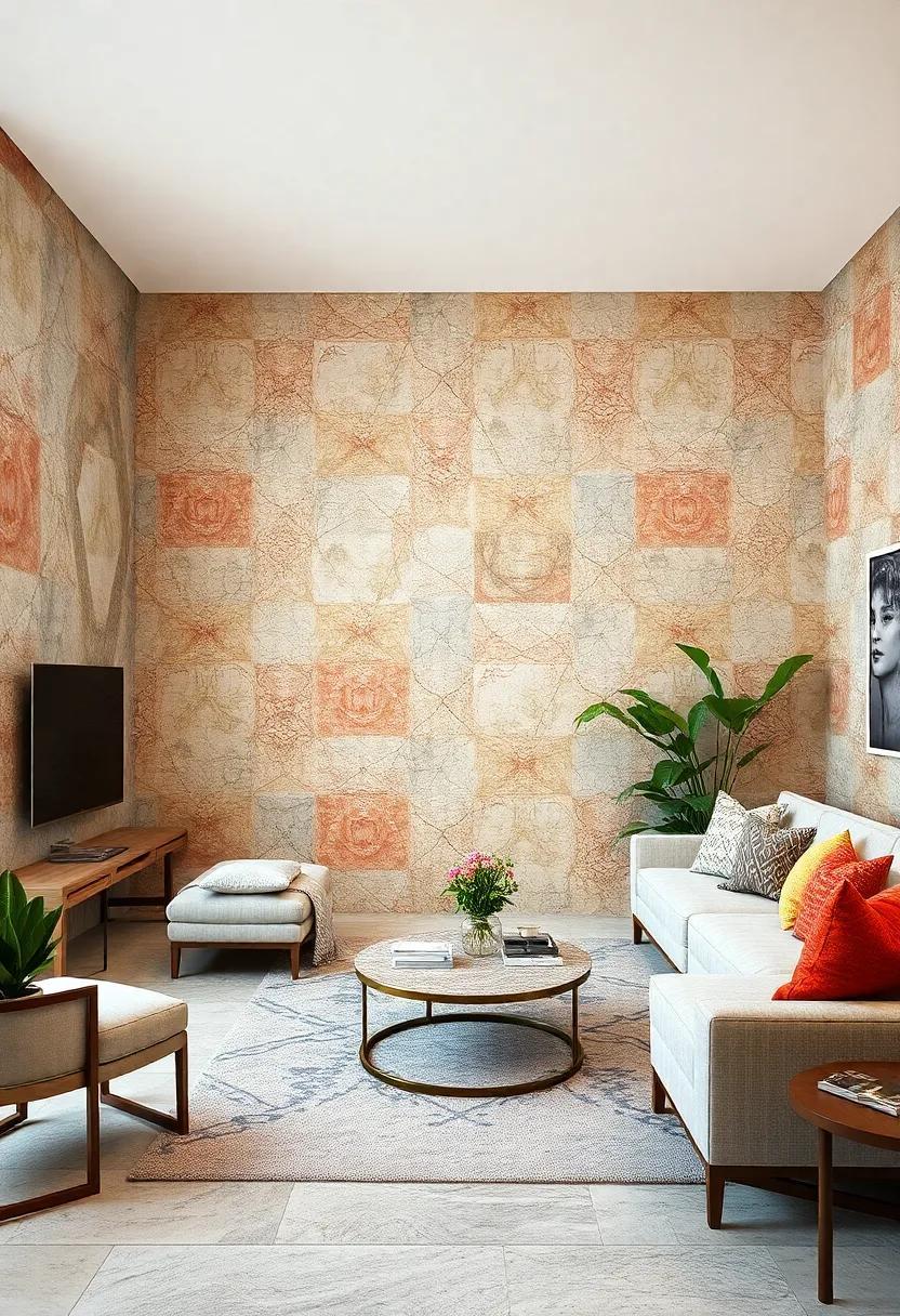 25 Stunning Patterned Living Room Wallpapers Perfect for Eye-Catching Feature Walls