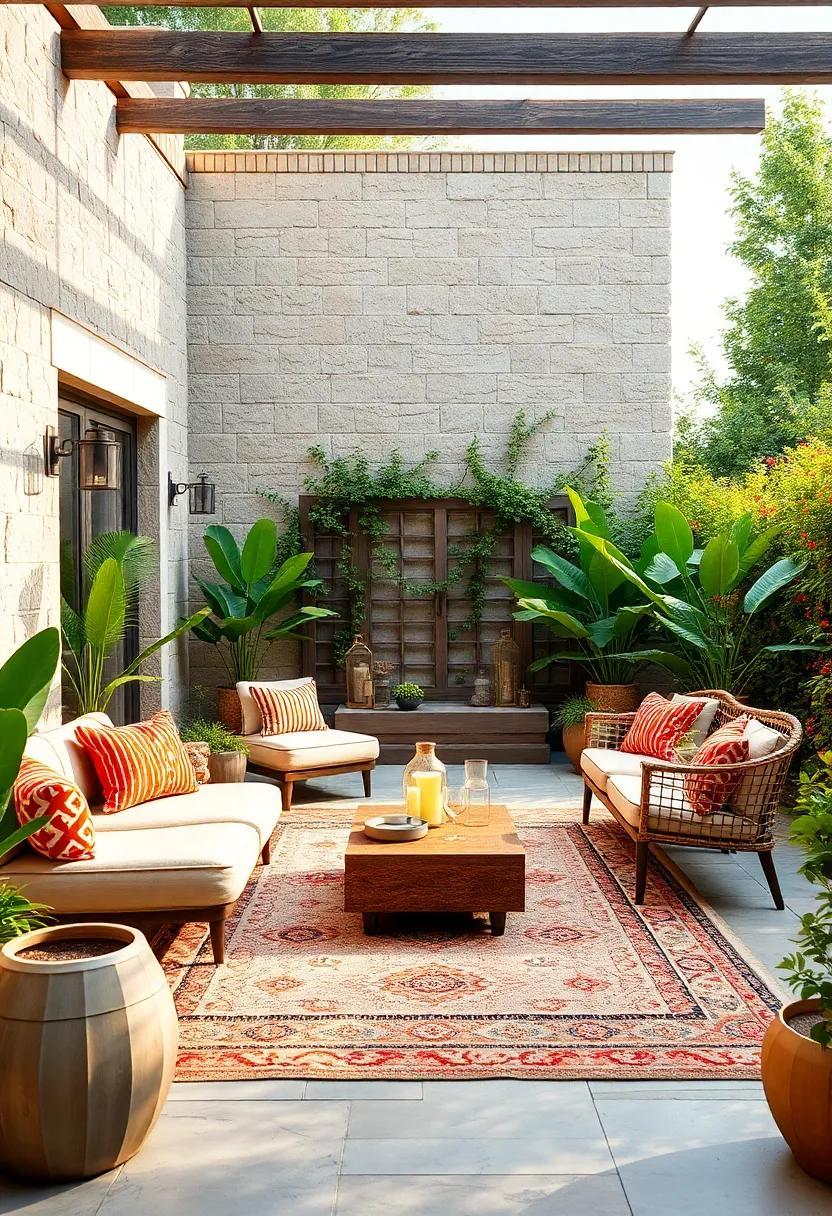 24 Cozy Patio Lounges Perfectly Paired with Outdoor Rugs for Ultimate Relaxation