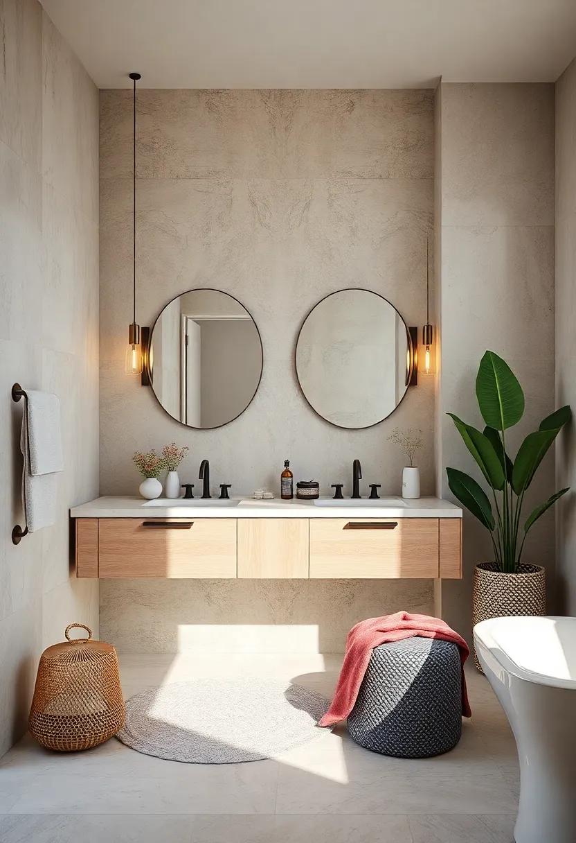 Create ‌a minimalist vanity with clean lines and uncluttered surfaces to promote ​a serene⁣ environment