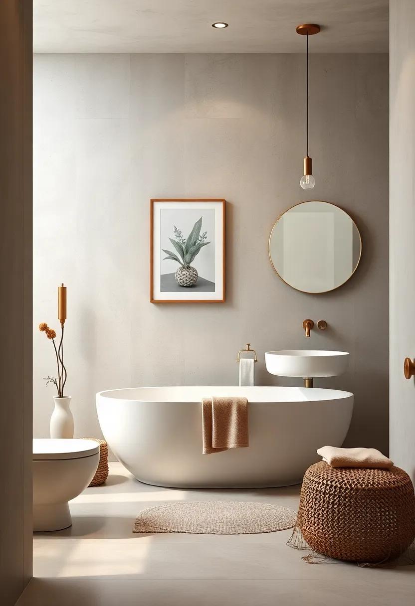 Hang ​minimalist‌ art prints or photography ‍to personalize your⁤ bathroom⁣ without overwhelming the space
