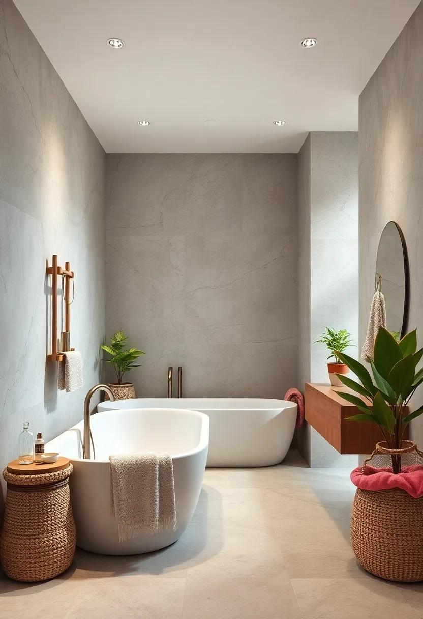 Hang oversized, ⁢plush towels and robes⁣ on decorative hooks or racks ‍to invite a luxurious vibe