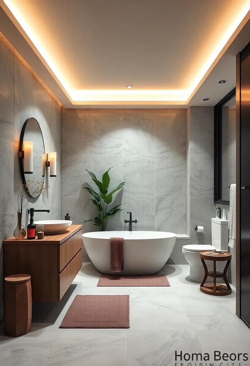 Layer scents with candles, essential oil diffusers, or potpourri to create a relaxing ambiance