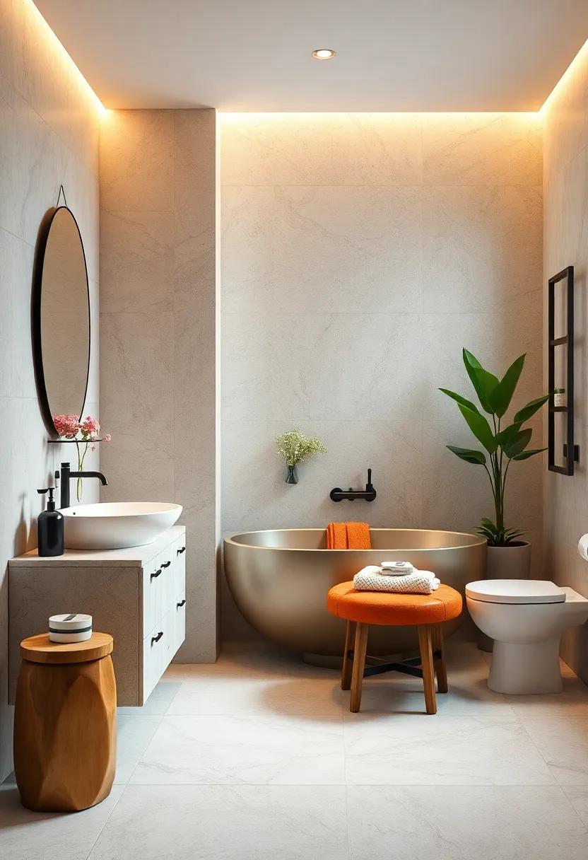 Use peel-and-stick tiles​ or decals⁤ for an⁢ easy and‍ temporary way to refresh your bathroom’s ⁤surfaces