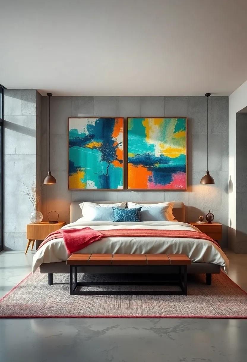 Use Abstract Paintings to Add a Pop of Color and Movement