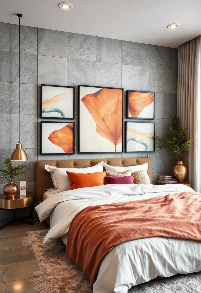 Display Art with Metallic Accents to Add Subtle Glamour