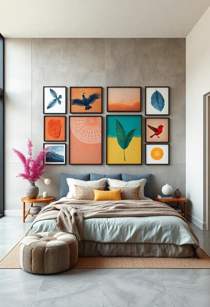 Create a Color-Coordinated Art Arrangement to Tie the Room Together