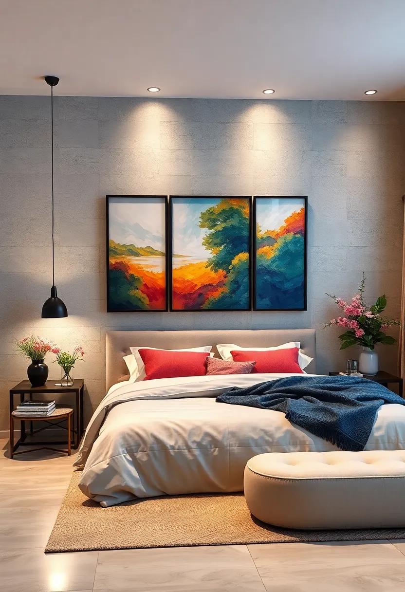 Use LED Backlighting Behind art to Create ⁣Ambience