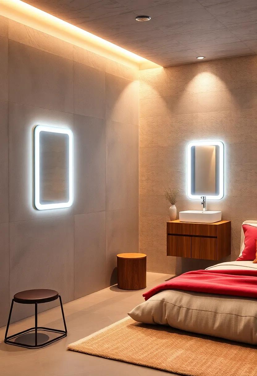 Compact Vanity Units⁤ with LED‌ Mirrors