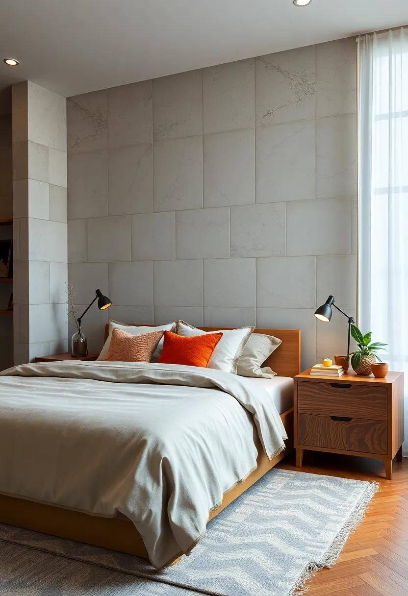 Organic Wood Nightstands with ‌Natural Grain