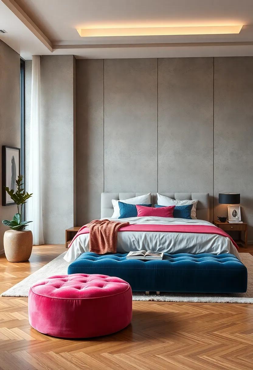 Velvet Ottomans ⁢for Plush​ Comfort and style