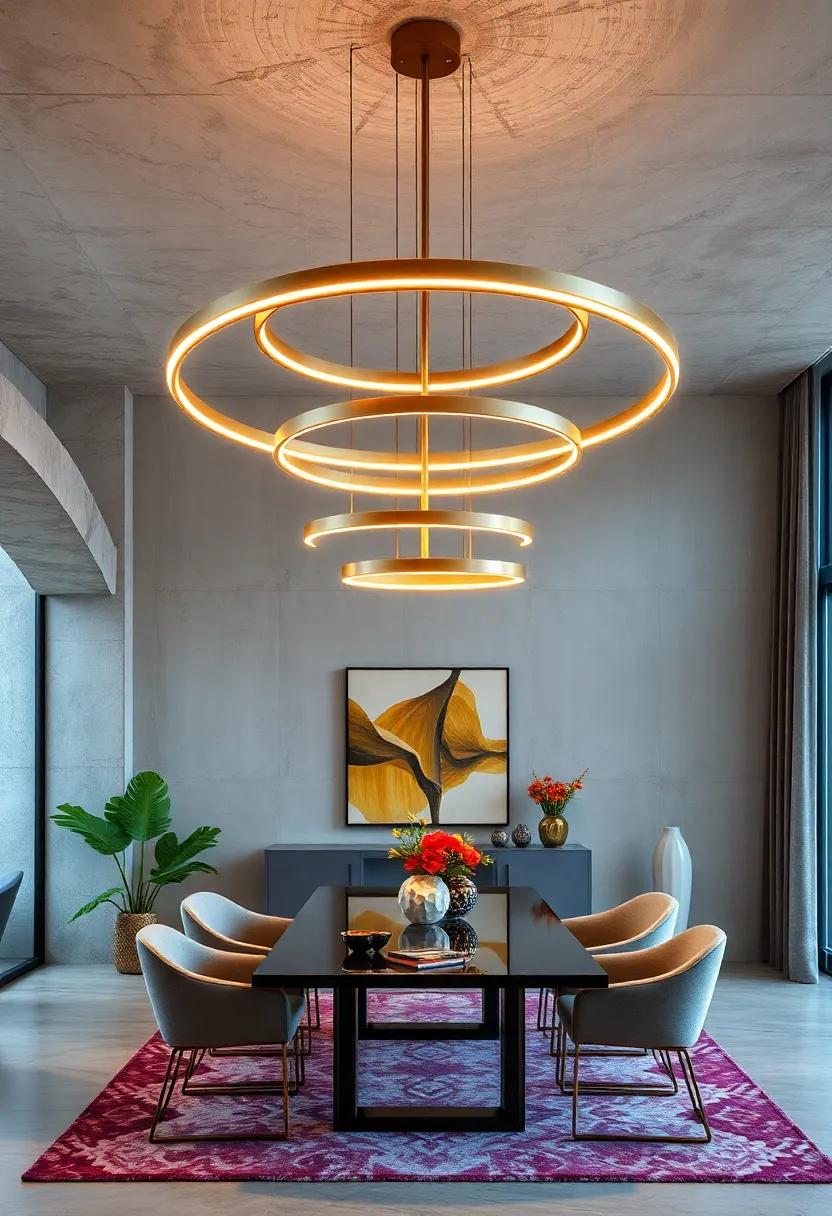 Minimalist Rings: Overlapping metal rings with integrated LED strips for a clean, futuristic look that complements any style