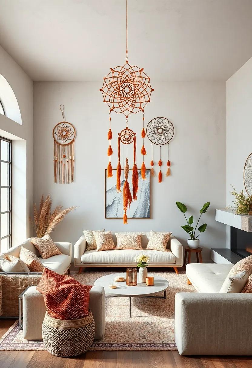 Desert Bloom Dreamcatcher – Terracotta hues combined with natural‍ fibers capture ⁢the sparse beauty of arid landscapes