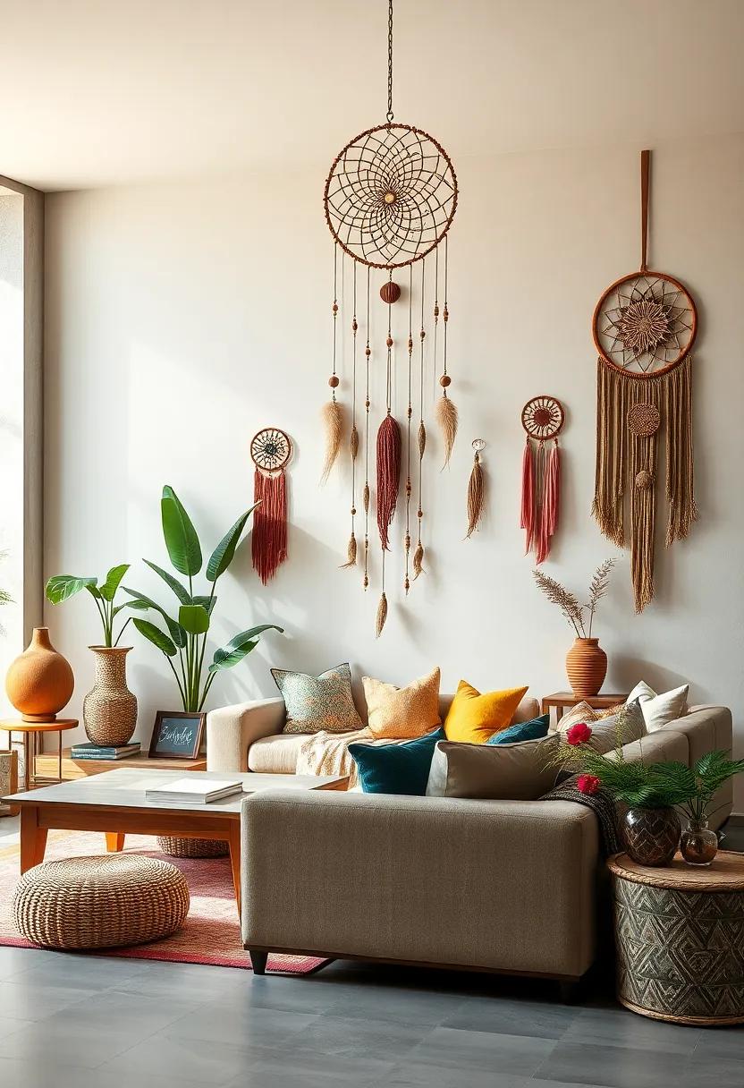 Gypsy Soul Dreamcatcher⁣ – Bold patterns​ and eclectic materials ⁣unite in a ⁣free-spirited design that tells a ⁣story