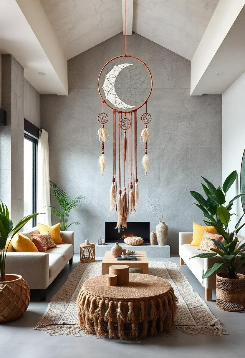 Minimalist Moon Dreamcatcher – Clean lines and muted colors appeal to those seeking simplicity with a touch of dreamlike wonder