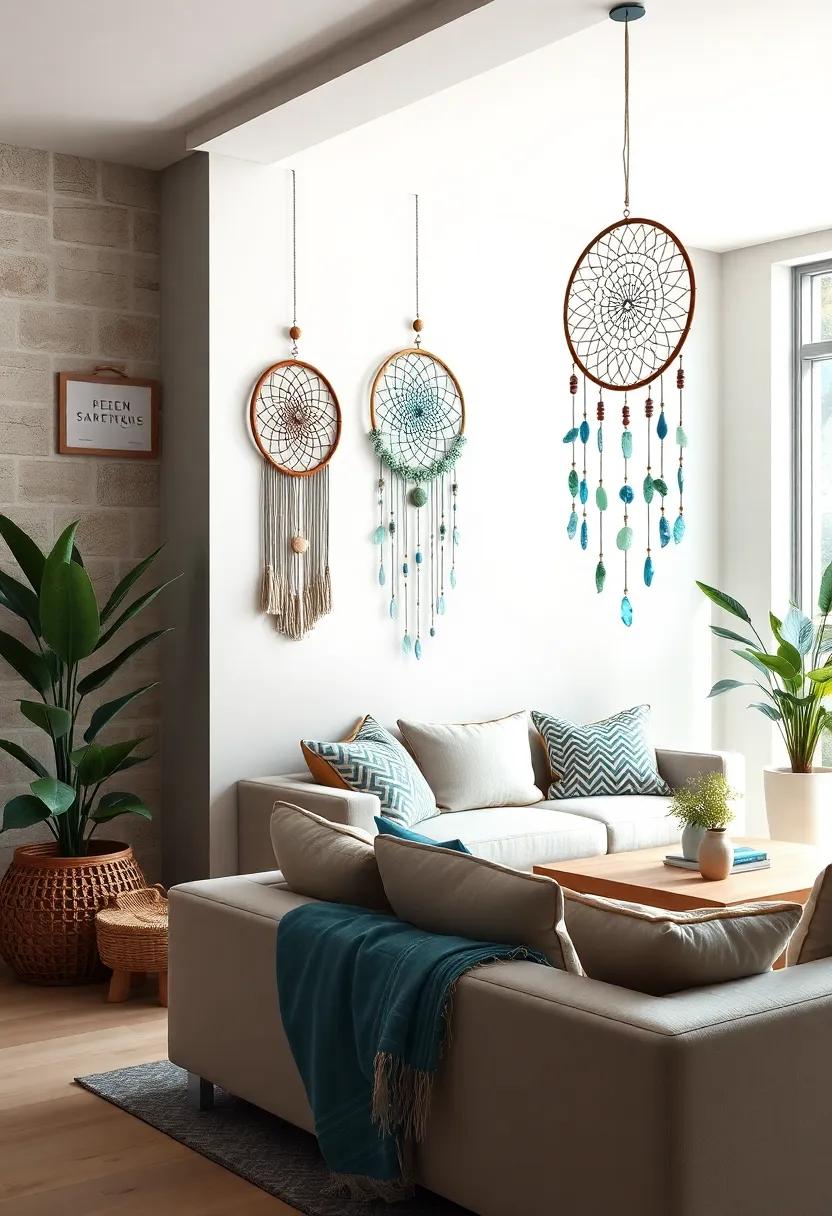 Ocean Breeze Dreamcatcher – ‌Shades of blue and sea glass beads evoke coastal serenity,perfect for calming your‌ sanctuary