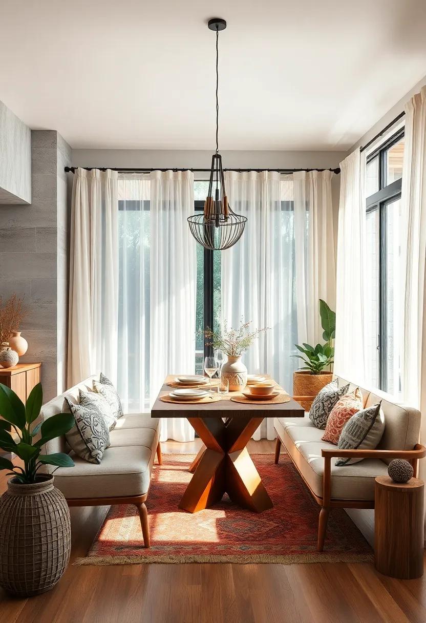 Hang sheer, flowing curtains in natural​ fabrics⁤ to soften sunlight and add airiness