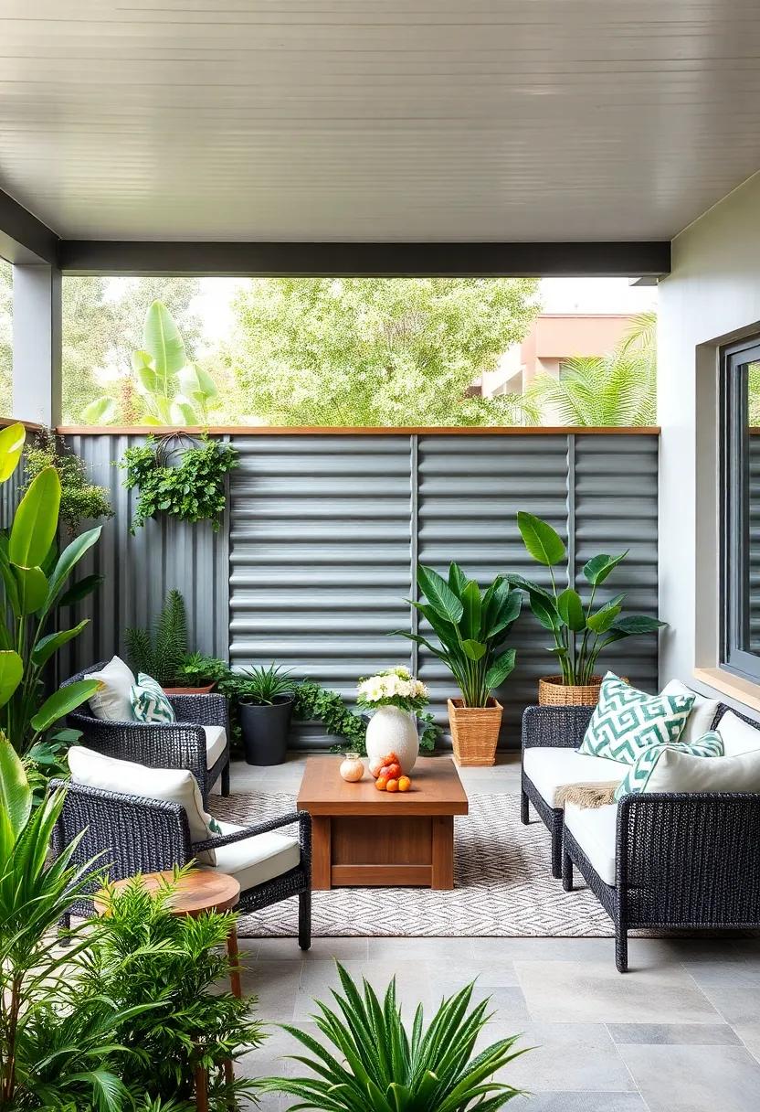 Corrugated Metal Panels: Add a modern touch with ⁢affordable‌ corrugated metal ⁣sheets, ideal​ for urban‍ or industrial​ garden styles