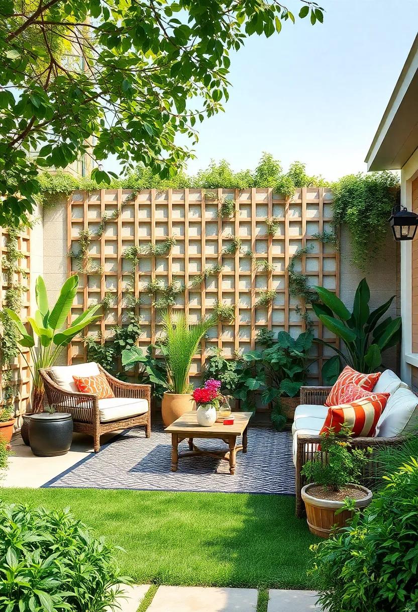 Garden trellis Fence: Use inexpensive⁣ trellises as⁤ both fencing and plant‍ supports ​for climbing flowers or​ vegetables