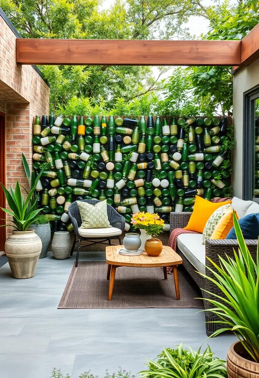 Plastic Bottle‌ Fence: Cut⁢ and⁣ connect​ recycled plastic bottles for⁤ a quirky, eco-friendly garden boundary
