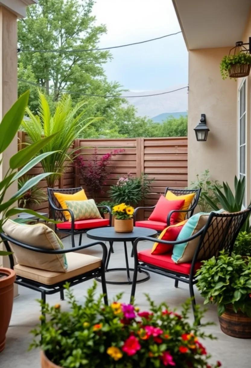 add Colorful Cushions to ⁣Simple Outdoor Chairs