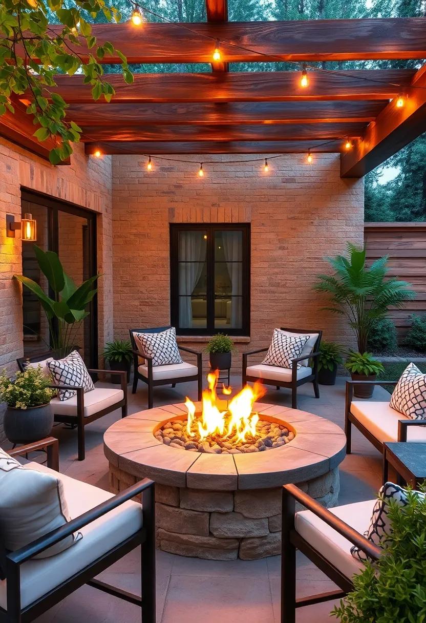 Create a DIY ​Fire Pit with bricks or Stones