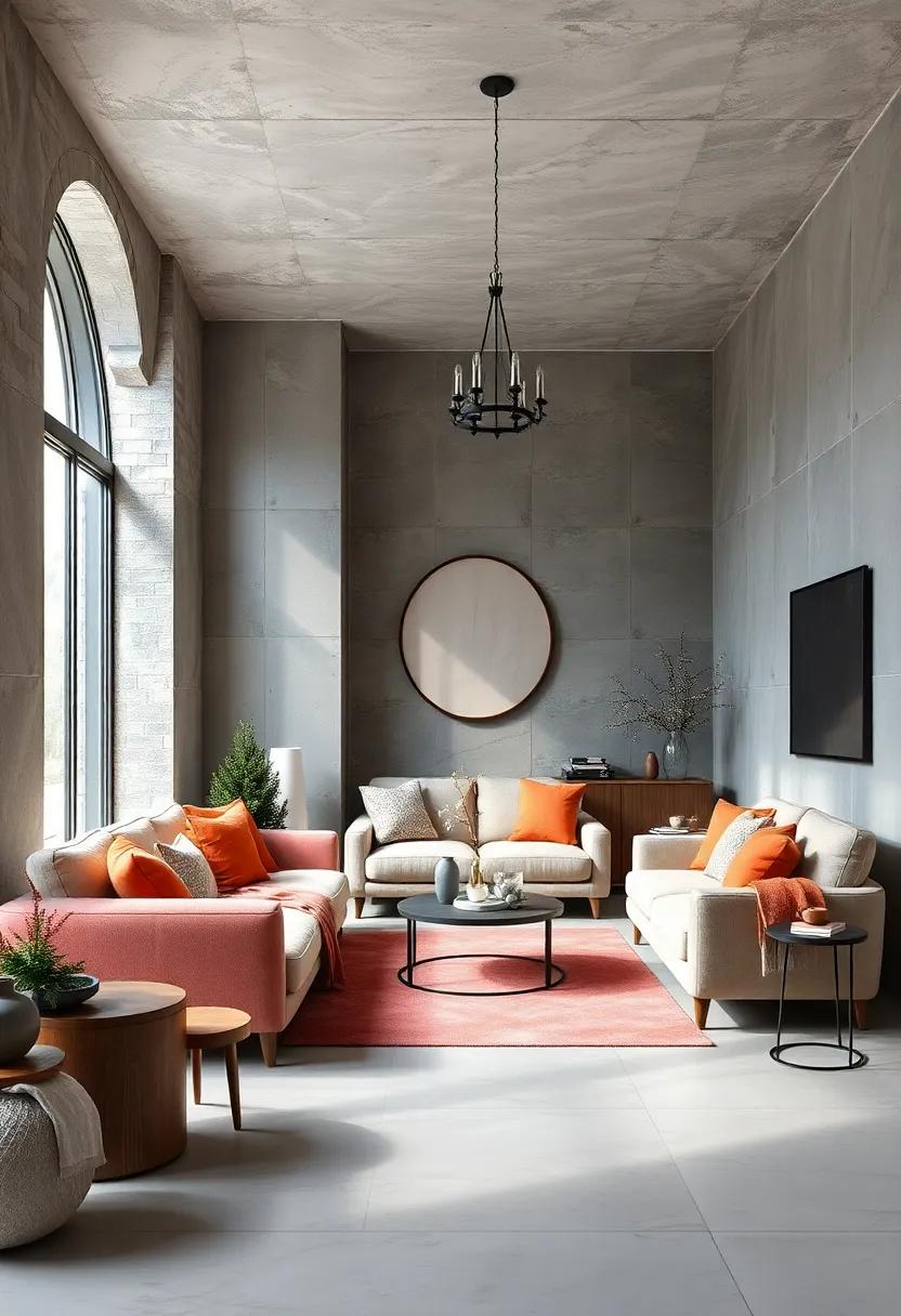 Heather Gray and Blush Peach: combine quiet​ grays with gentle peach to soften winter interiors‌ with subtle color