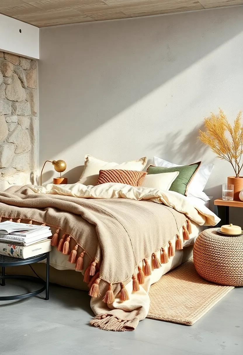 Use tassel-adorned blankets to bring⁣ a playful yet ‍cozy ⁣vibe to your bedding