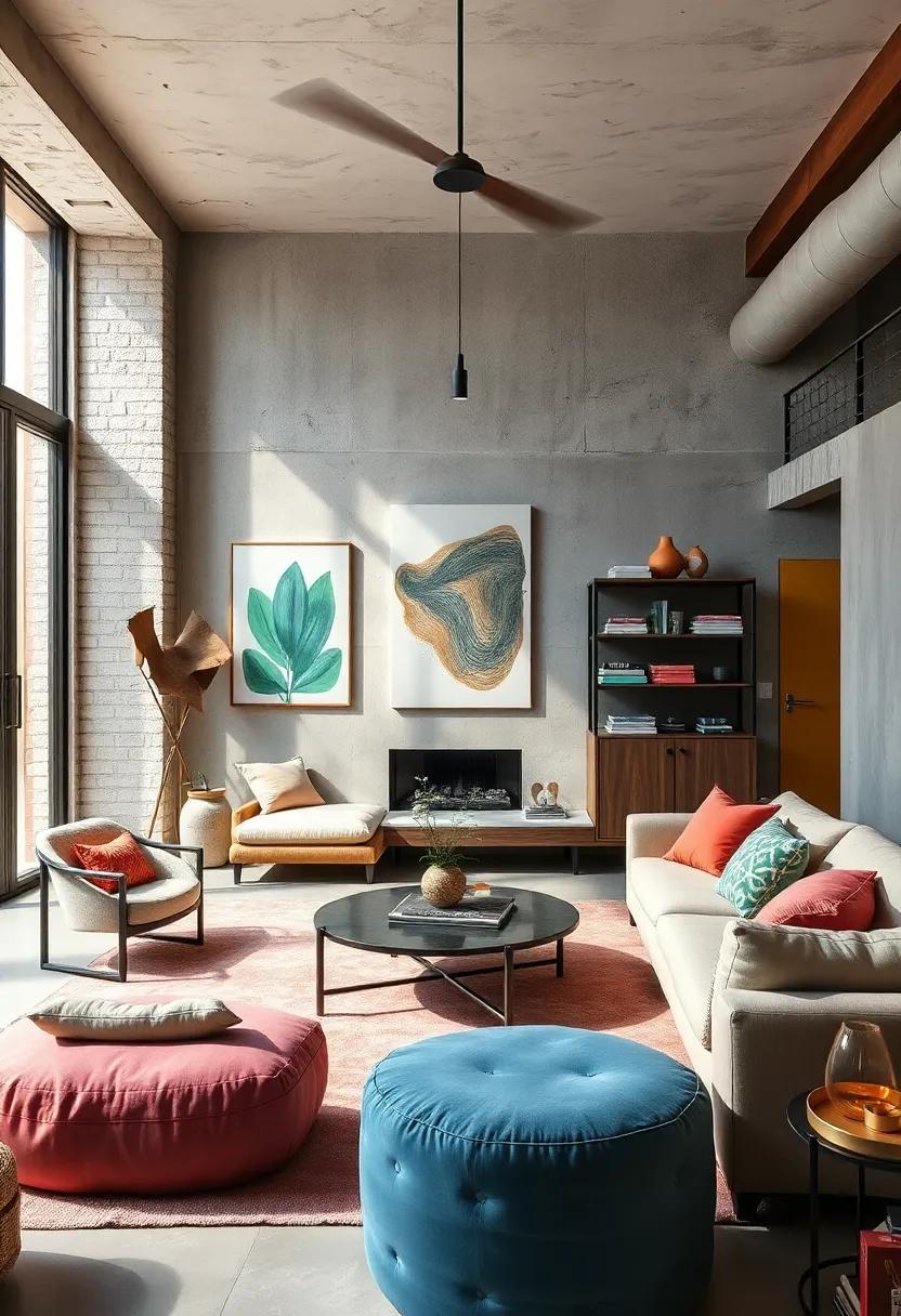 A carefully curated mix of ⁤vintage industrial furniture and contemporary art pieces defines‍ the dynamic yet harmonious⁣ vibe of this home