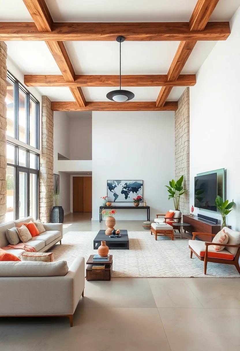 The juxtaposition of rugged reclaimed ‍wood beams against⁣ crisp white walls gives this residence an uplifting yet grounded industrial⁢ feel
