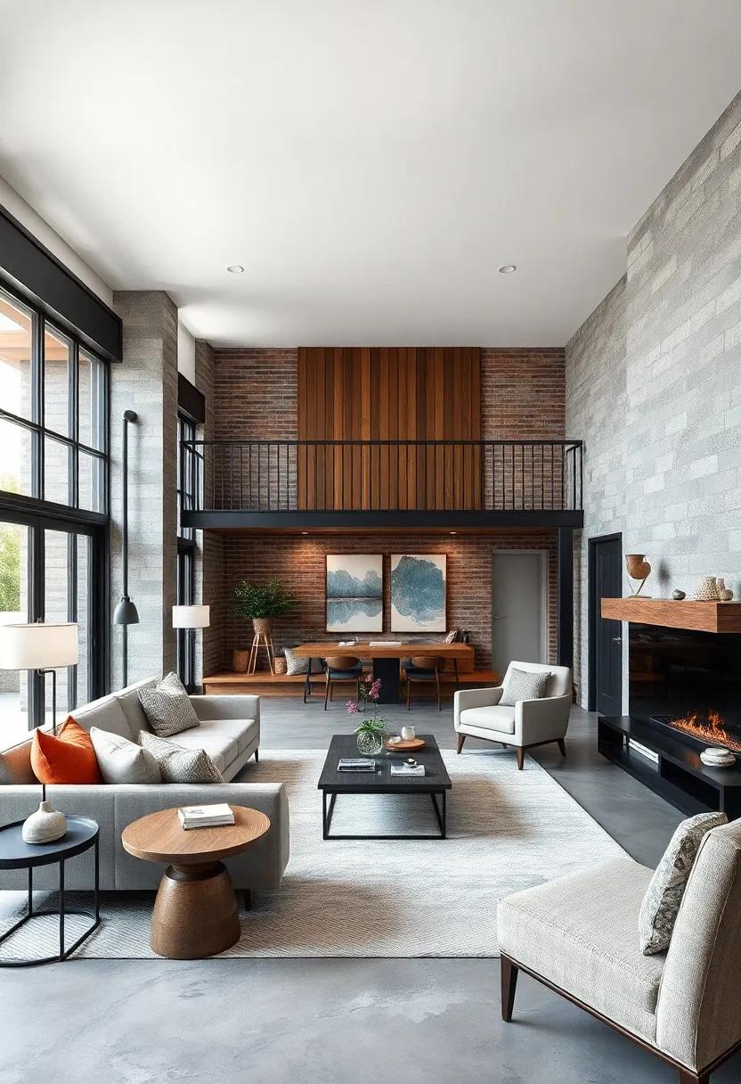 A monochromatic palette highlights the ‍raw textures of metal, brick, ‍and wood, while integrated smart⁢ features enhance the ‍refined aesthetic