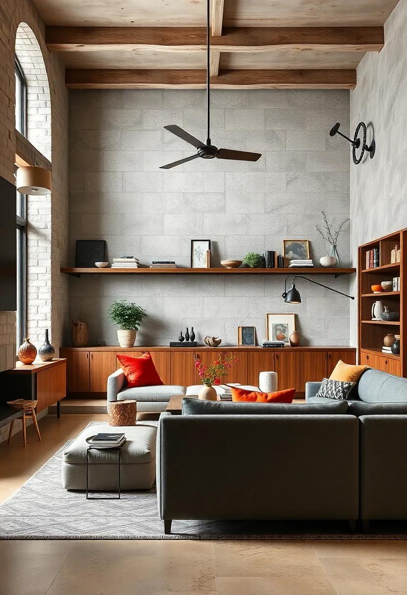 Repurposed ⁣factory elements like vintage ⁢pulleys​ and iron pipe shelving‍ blend effortlessly with bespoke cabinetry in this‌ contemporary abode