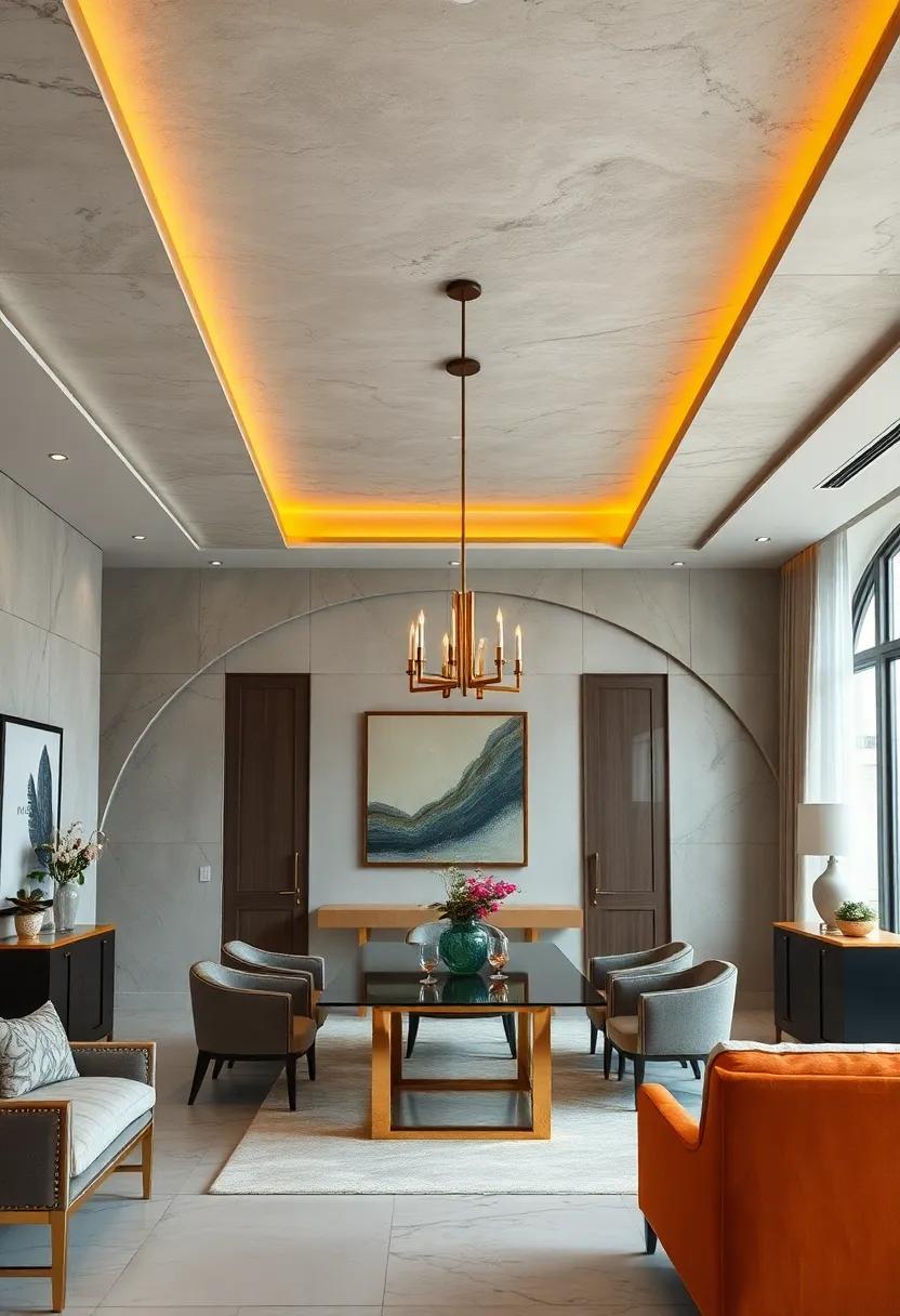 Luxurious Gold Leaf Accents for Regal Ambiance