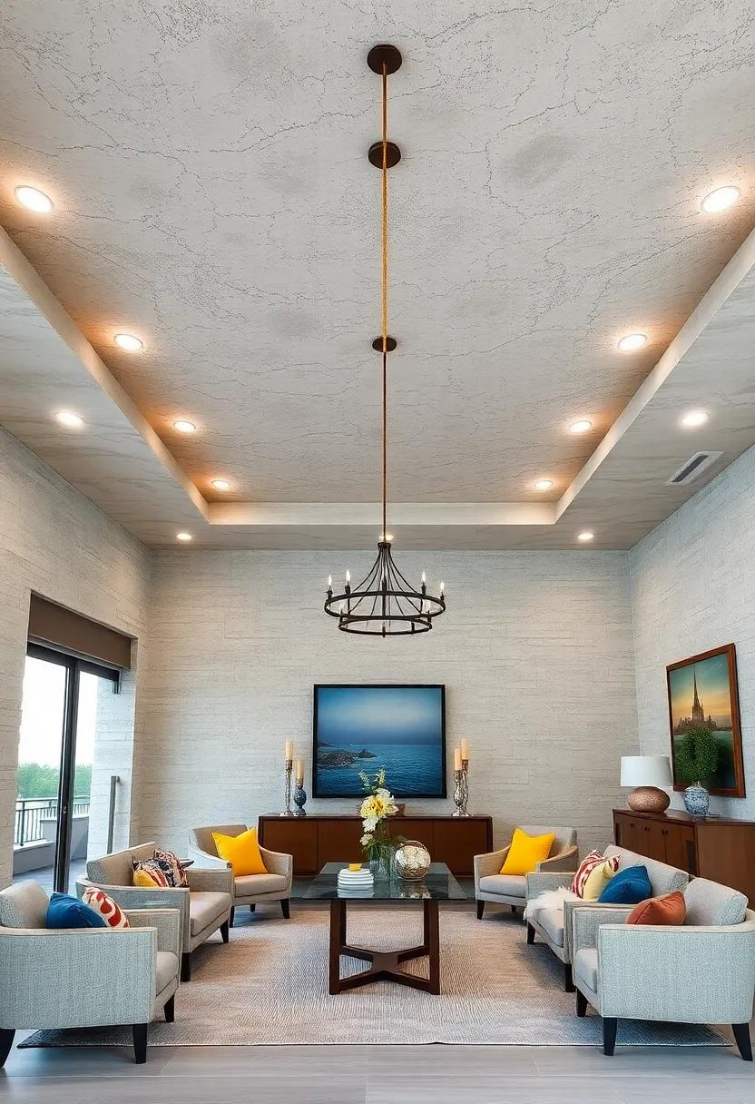 Nautical-Themed Ceilings with Rope and Driftwood Elements