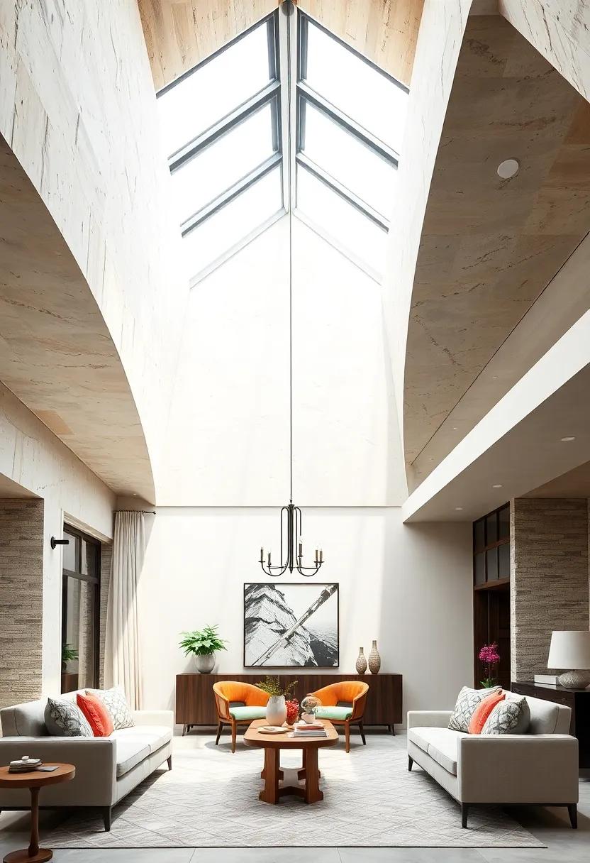 Vaulted ⁤Ceilings with ‌Skylights for natural Brightness