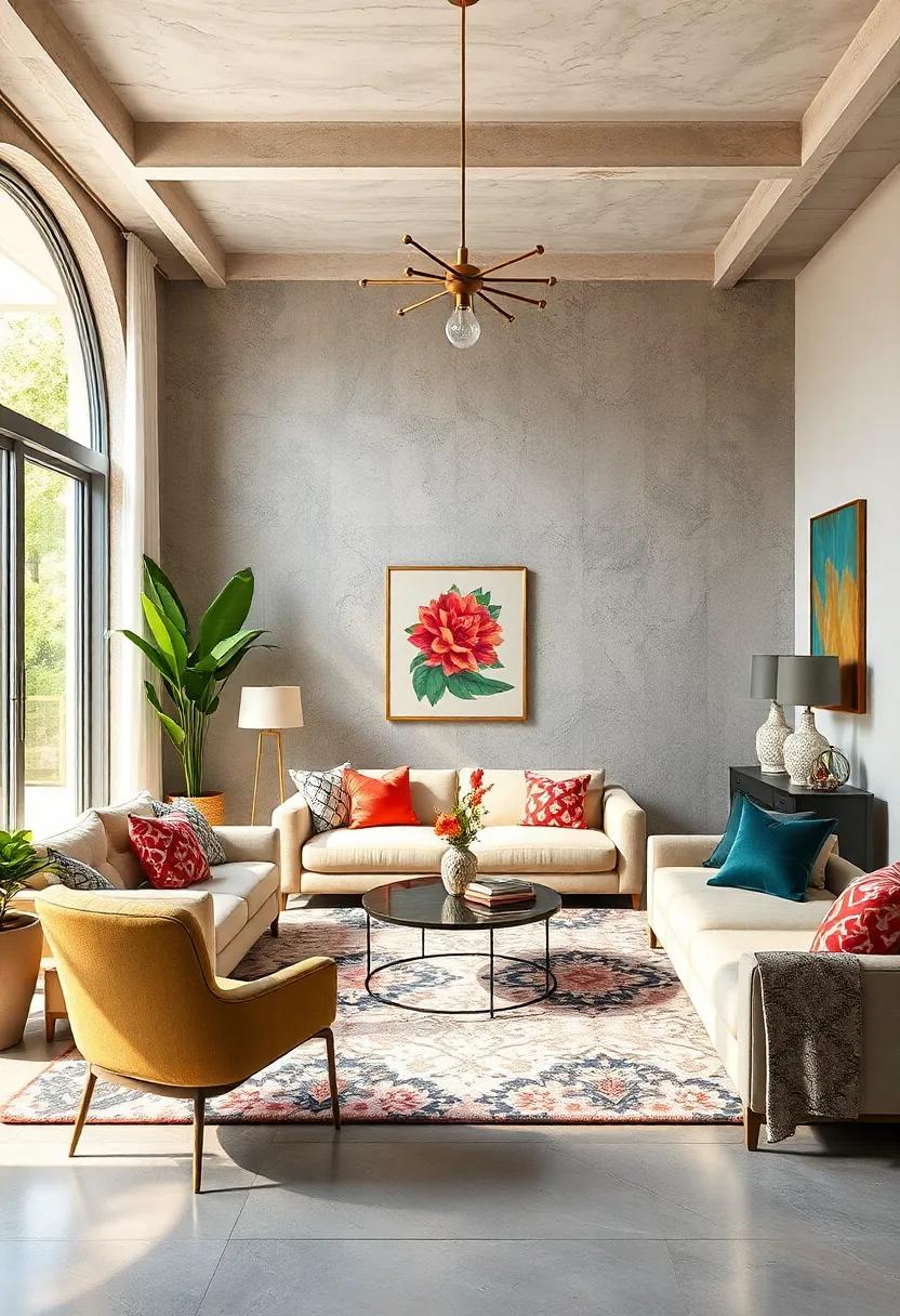 Incorporate geometric prints with florals for a playful but balanced contrast