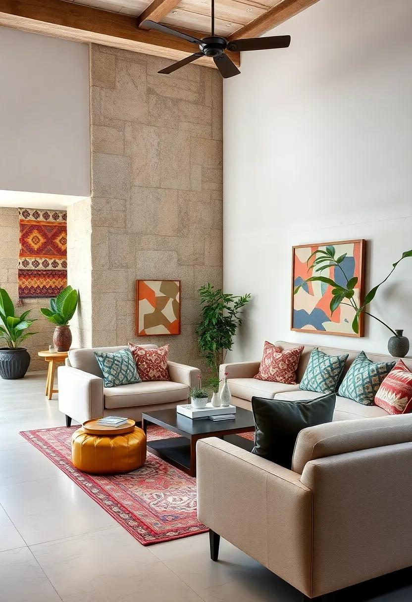 Mix traditional prints with modern motifs for a timeless yet fresh eclectic feel