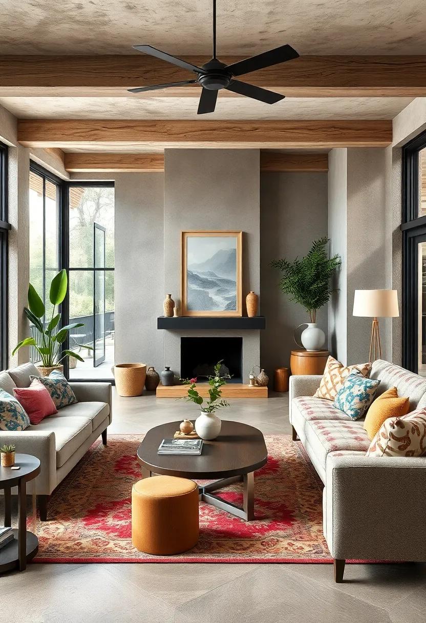 Pair vintage patterns with contemporary furniture for a curated,collected look